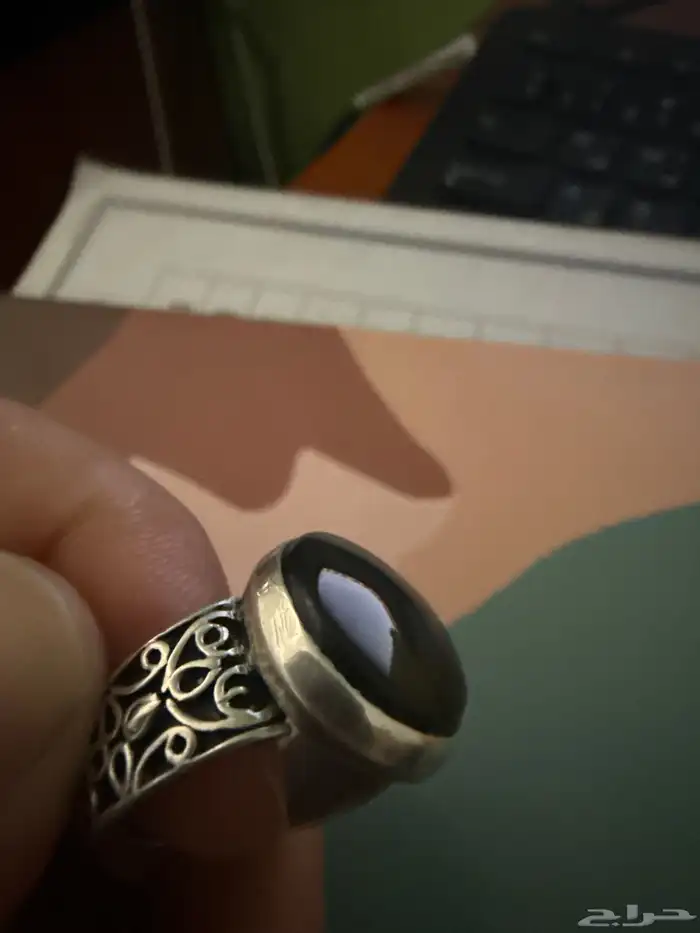 خاتم عقيق يماني الجزع ممتاز 1