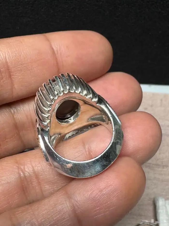 خاتم عقيق يماني كرز الكرز قبة صياغة حمادة VIP 13