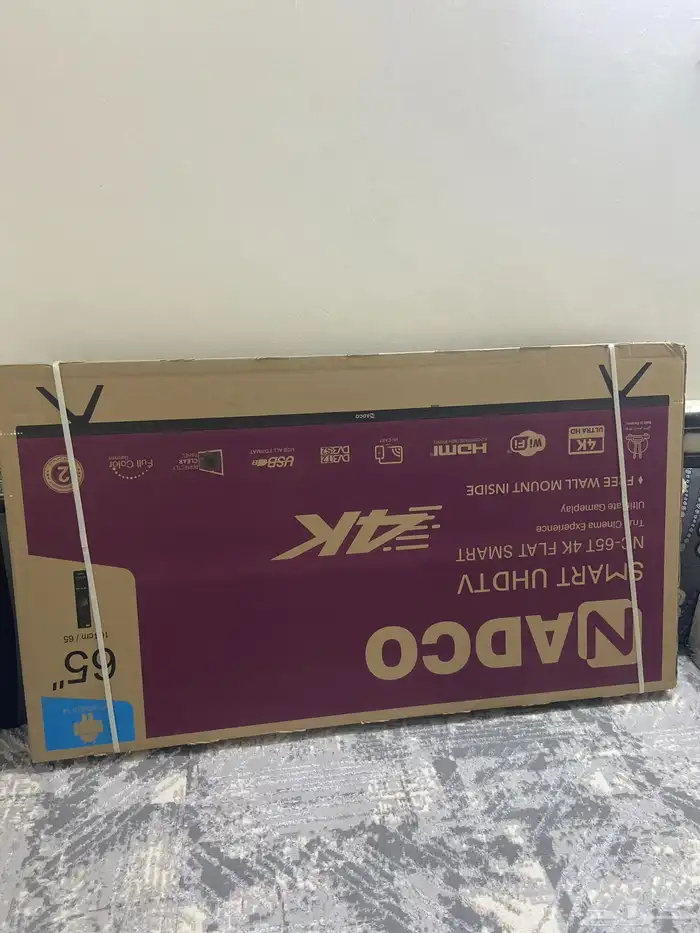 شاشه 65بوصه جديده بكرتونها ضمان سنتين 0