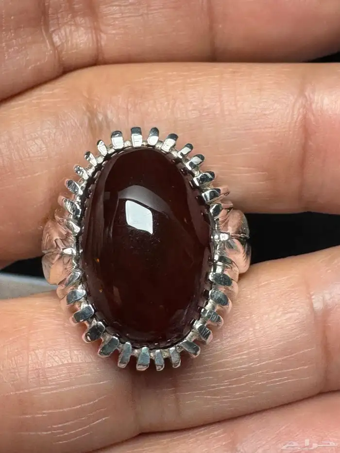 خاتم عقيق يماني كرز الكرز قبة صياغة حمادة VIP 0