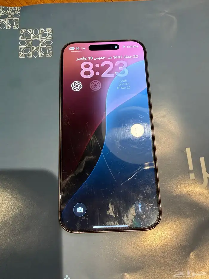جوال ايفون 16بروماكس نظيف وبطاريته 100 0