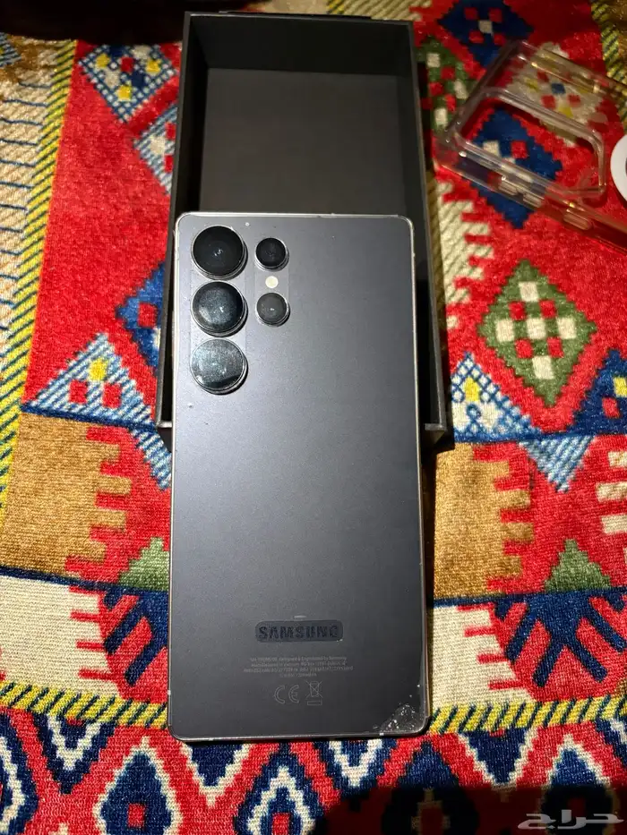 سامسونج إس 25 ألترا مع كرتونه وسلك الشاحن ما استخدم 1