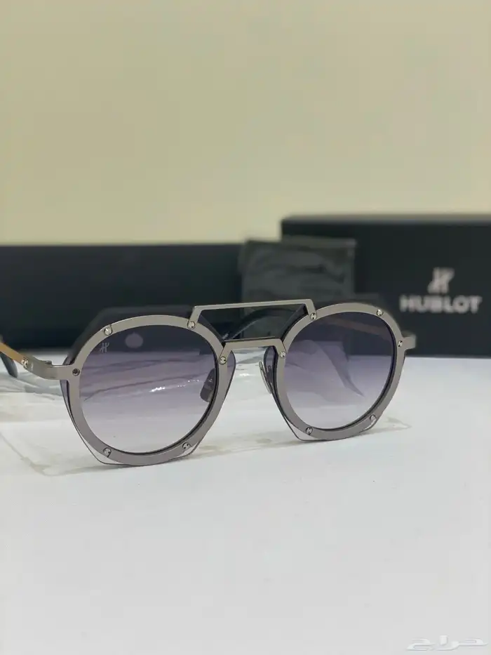 نظارة هوبلت الرجالية - أصلية - ذهبي 14