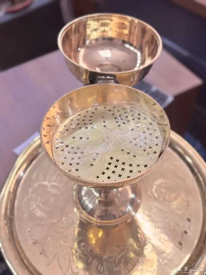 مبخرة حجازية نحاسية مخزنة جديدة Hijazi Brass Incense Burner 3