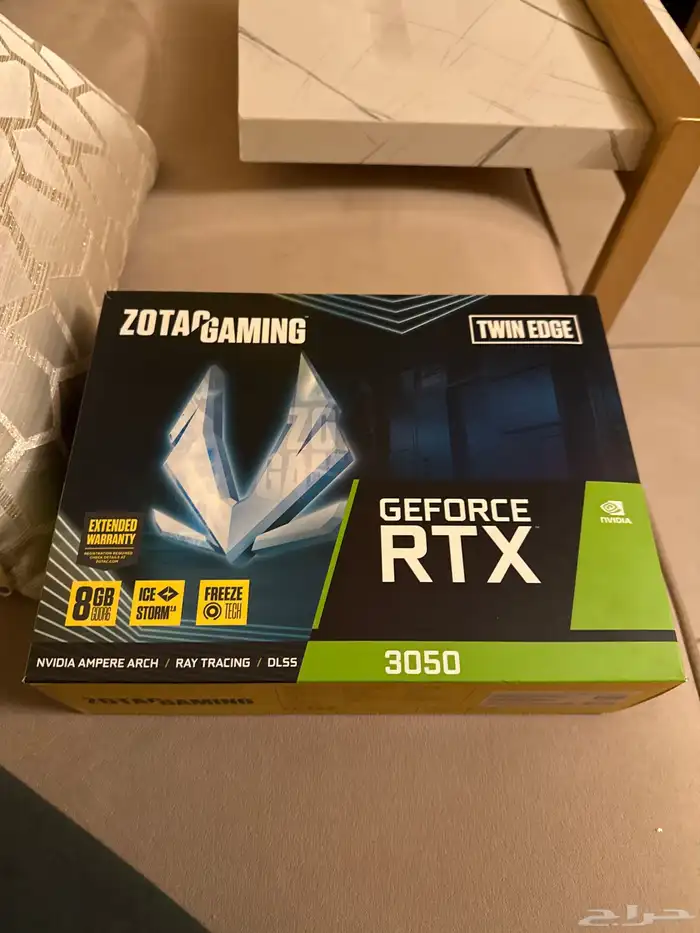 ZOTAC RTX 3050 Twin Edge 8GB مع الصندوق و المحلقات الاصلية 0