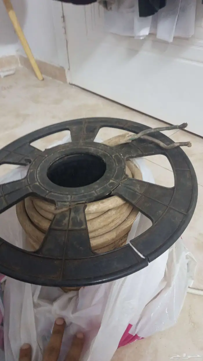 كايبل جديد نوعه قديم 15متر كهرباء نحاسي تمديد بكرة كاملة 2