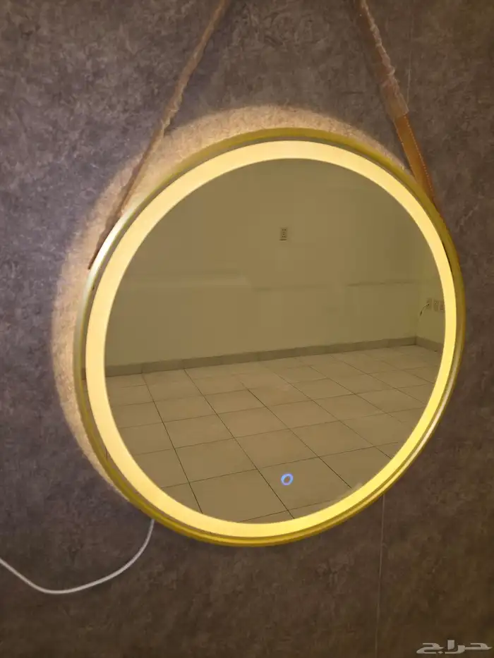 مرايه دائريه بإضاءه مقاس 60سم 0