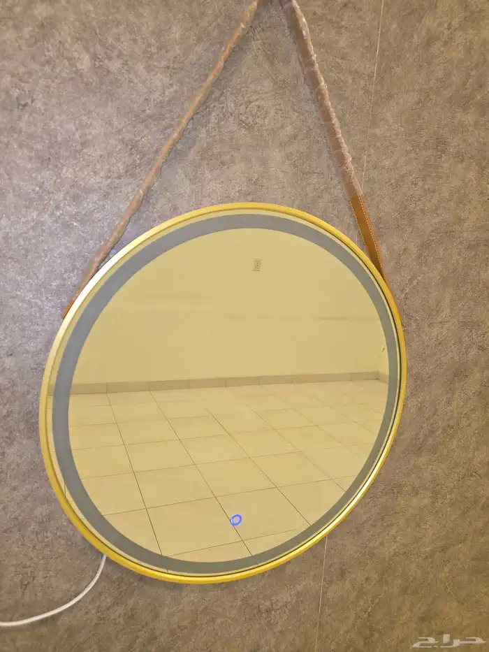 مرايه دائريه بإضاءه مقاس 60سم 2