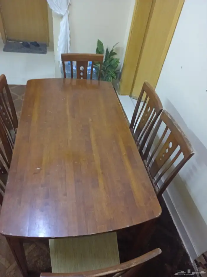 بيع اثاث منزل كامل مجلس نظيف بيج مع ستارة طاوله طعام ماليزي 4