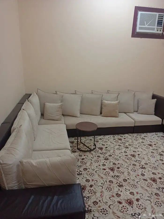 بيع اثاث منزل كامل مجلس نظيف بيج مع ستارة طاوله طعام ماليزي 2