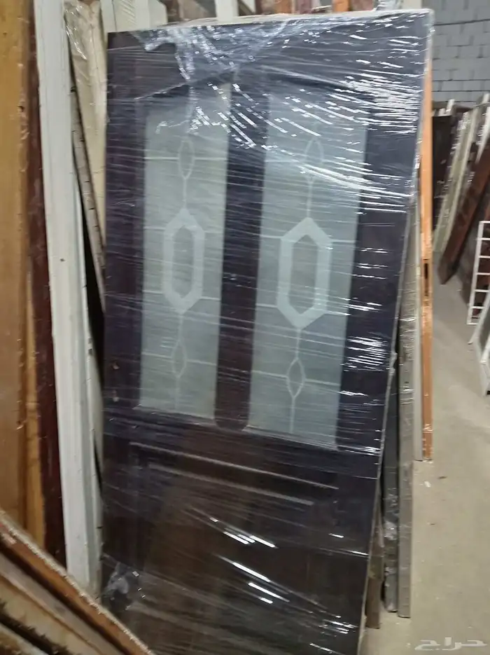 عندنا ابواب خشب مستخدمه وحديد والمنيوم جديد للبيع 5