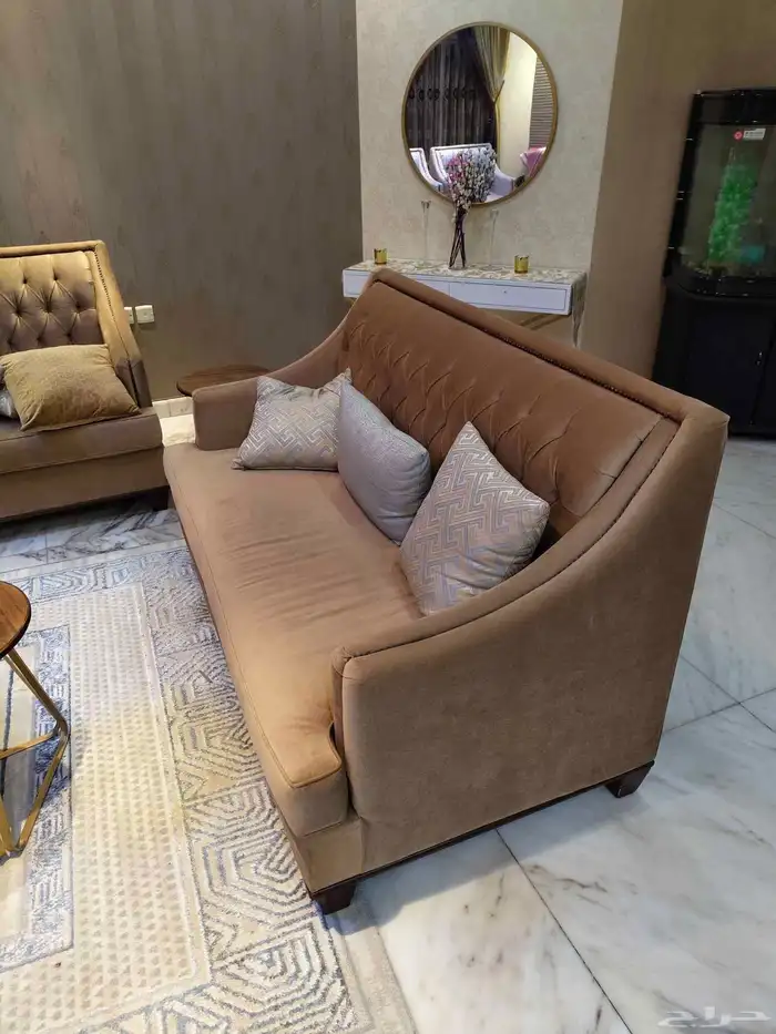 طقم كنب قطعتين كبار و قطعتين لحالهم 1