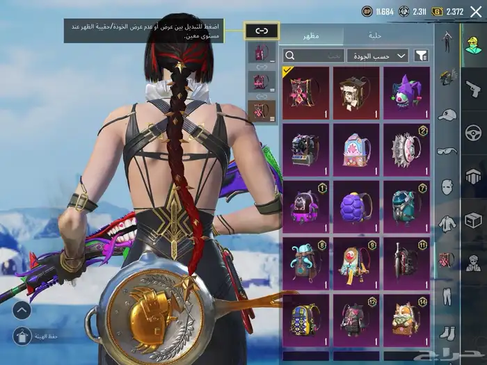 حساب ببجي الحد 1200 16