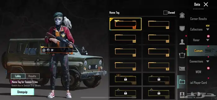 حساب ببجي نادر 16