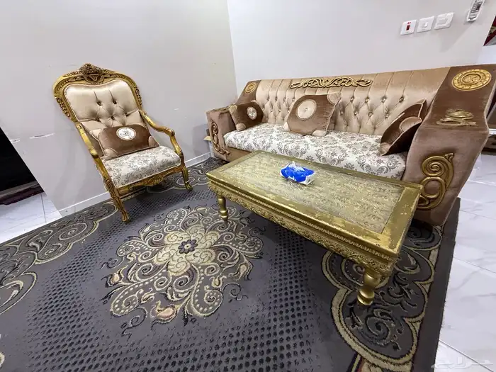 صالون مستعمل  5 قطع - 8 افراد استعمال نظيف 3