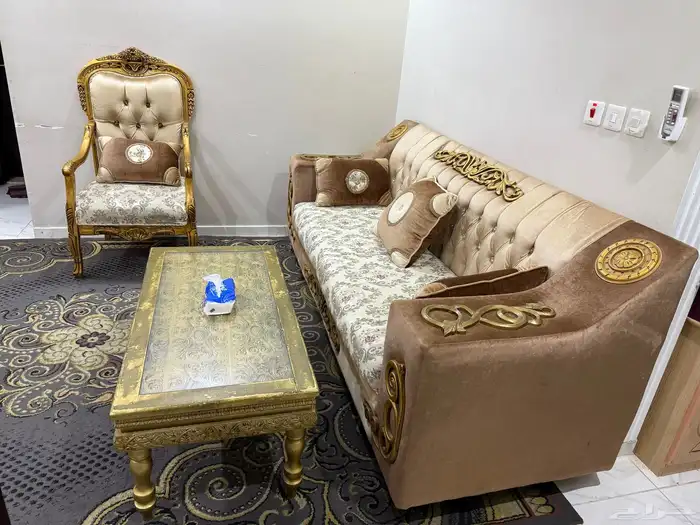 صالون مستعمل  5 قطع - 8 افراد استعمال نظيف 2