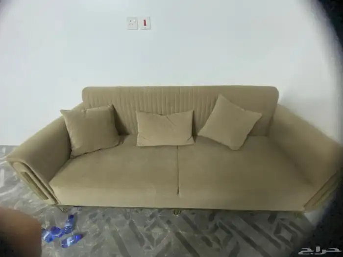 خمس كنبات كبار و ثنتين صغار مع ستاره ومع طاولات فرن غساله 0