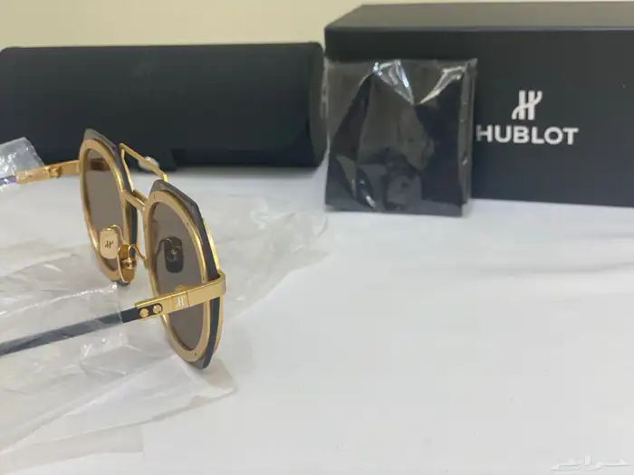 نظارة هوبلت الرجالية - أصلية - ذهبي 8