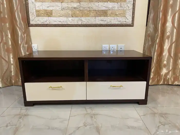 طاولات مجموعة كاملة مكتبة تلفزيون و جوارير تخزين نظيفة 6