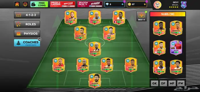 حساب دريم ليج رخيص وقوي تطوريه 0