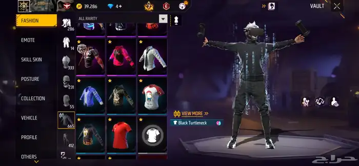 حساب فري فاير لفل 80 فاير تاسع رقصة الضغط 600 3