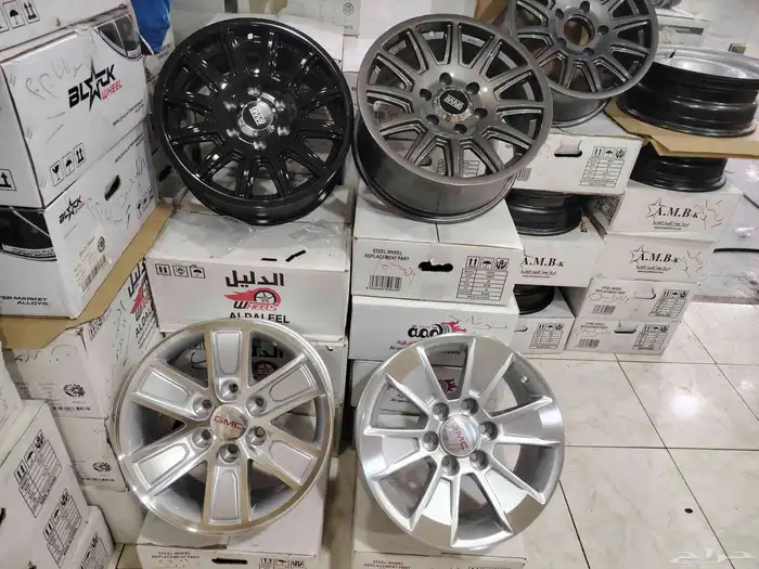 جنوط جمس كويتي مقاس 17 مع كفرات حجري 2