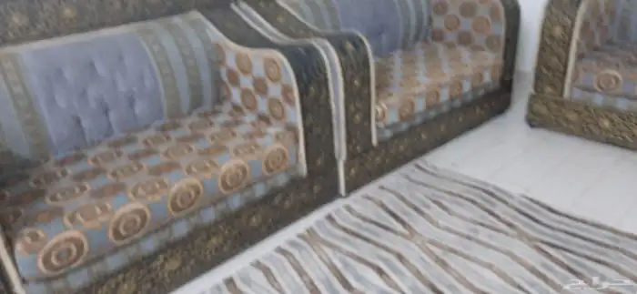 طقم كنب الله قطع رصاصي مستعمل لكن نظيف وسليم جدا وسعره قابل 2