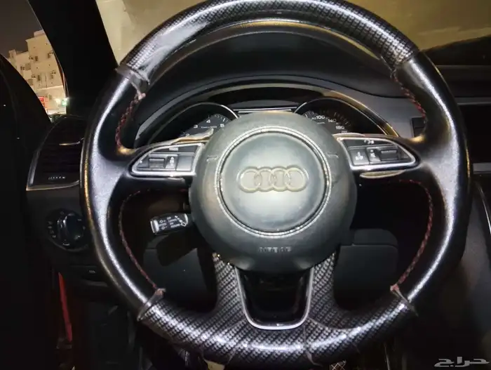 تغيير الداخلية لسيارة أودي سقف شموا أسود مع خياط طارة لونين 8