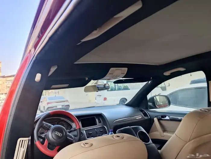 تغيير الداخلية لسيارة أودي سقف شموا أسود مع خياط طارة لونين 10