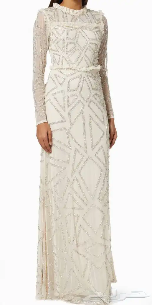 فستان طويل بأكمام 0