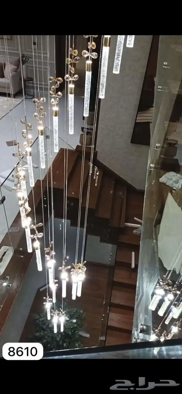 ثريات نجف كرستال تفصيل حجر حسب طلب يوجد لدينا توصيل وتركيب 6