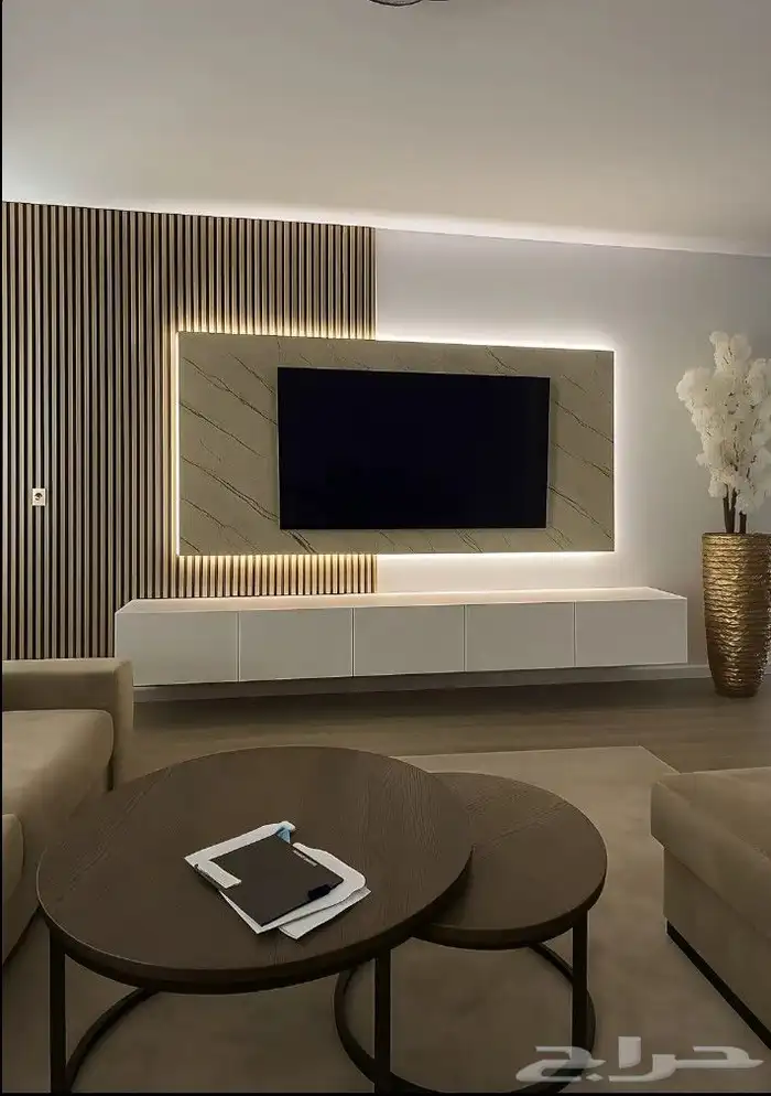 تصميم ديكور يجمع بين جبسية عصرية تحاكي 0