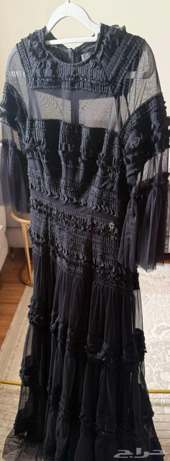 فستان سهره اسود من المصممة إيمان السحيم 2