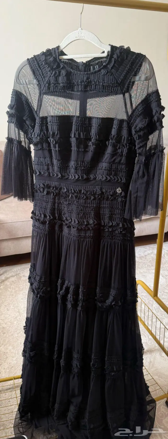 فستان سهره اسود من المصممة إيمان السحيم 1