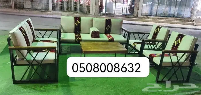 كراسي حديد خارجية جلسات مراكيز احواش استراحات شاليهات كراسي 1