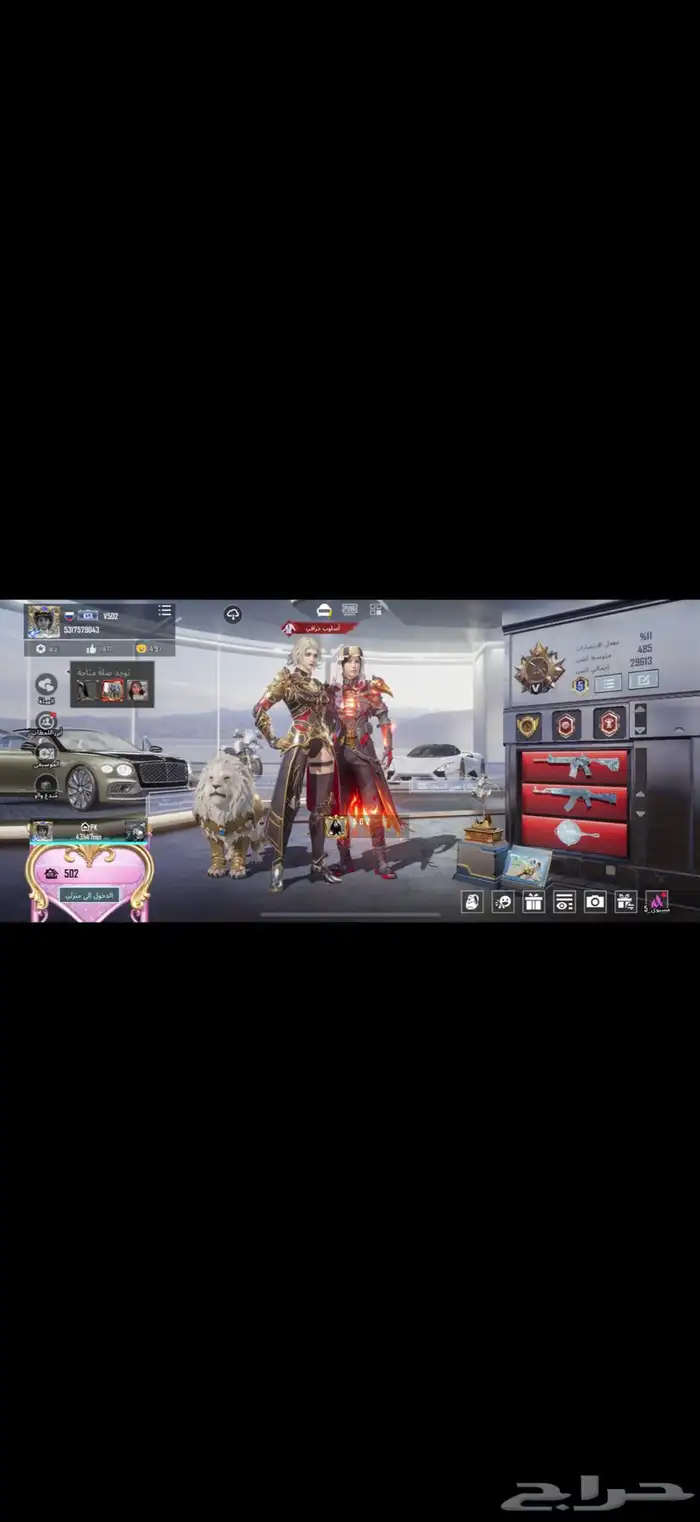 حساب ببجي كفووو اسلحة مثك سيارات مثك بدلات وادي الدواسر 3