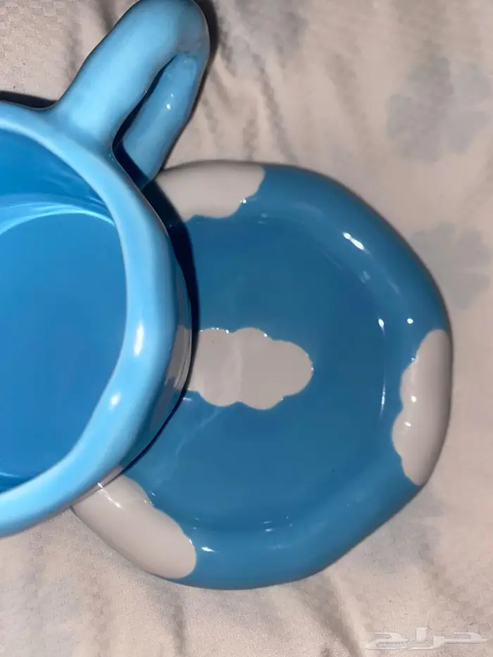 كوب قزاز ازرق جميل جدا 1