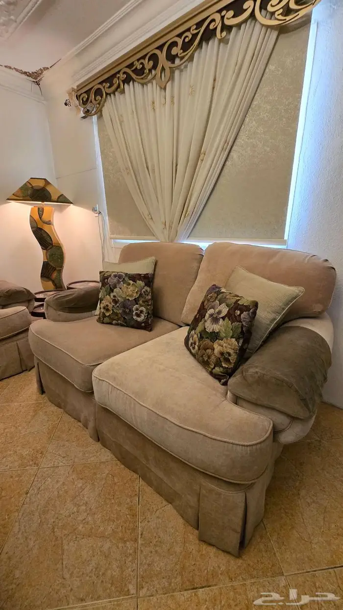 طقم كنب امريكي لون بيج 1