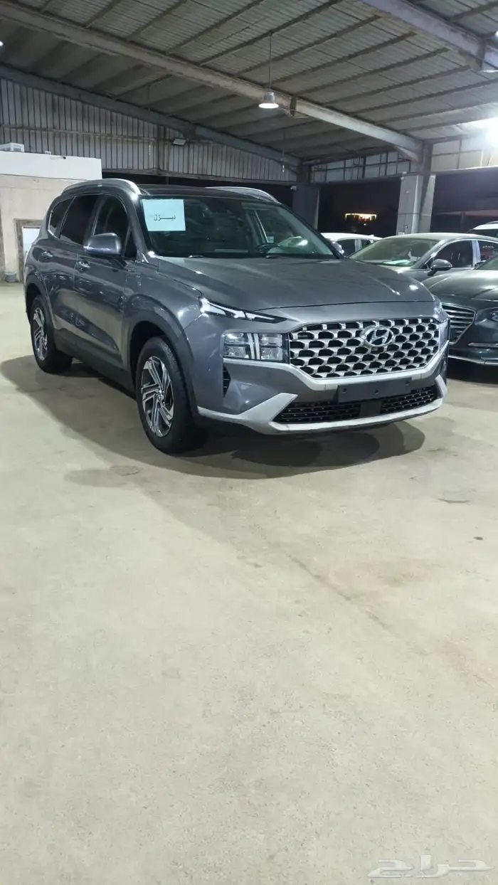 هيونداي سنتافي رصاصى 2021 ديزل بطاقة جمركية وارد كوريا 1
