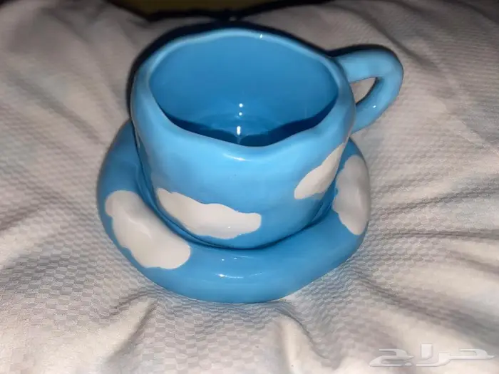 كوب قزاز ازرق جميل جدا 0