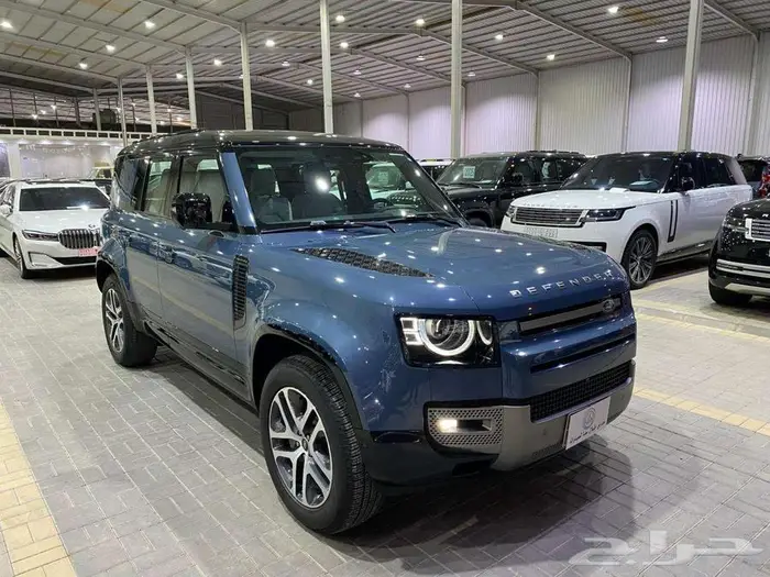 لاند روفر دفندر 2025 ازرق فاتح 6 سلندر سعودي ماشيه 21000كم 12