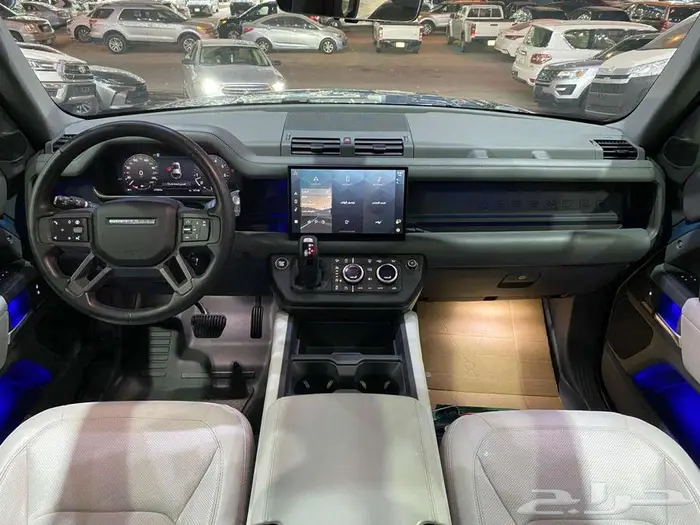 لاند روفر دفندر 2025 ازرق فاتح 6 سلندر سعودي ماشيه 21000كم 43