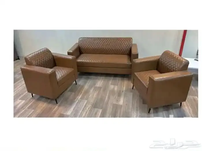 كنب جلد طقم فخم جديد مادل متوفر أمريكي و ملكي و اكيا 6