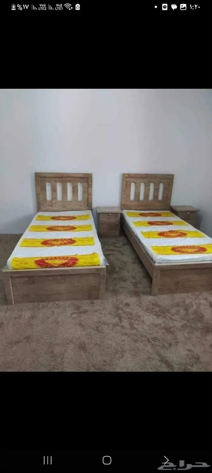 سراير مفرد ودواليب مفرد وغرف نوم كامله. 9