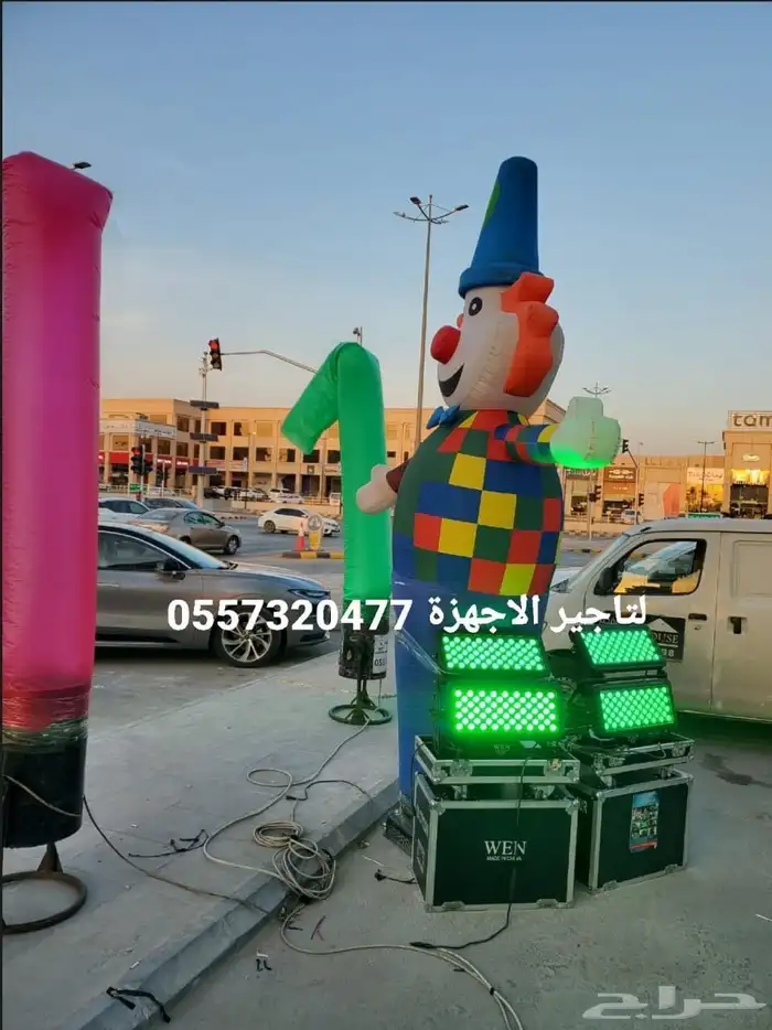 تجهيز حفل افتتاح كشافات اضاءات جسر بوابه بالونات نفيخات 9