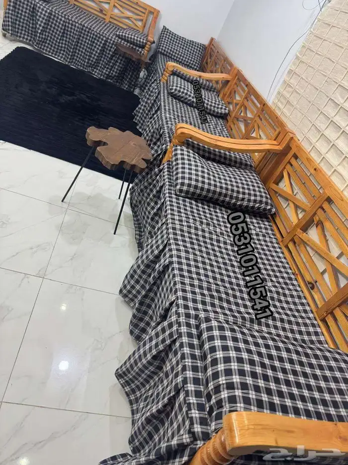 شراشف كاروهات قطنية قماش اصلي 1