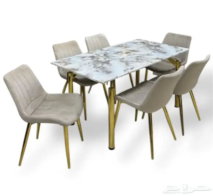 افخم طاولات طعام رخام 4او 6او 8 كراسي جودة ممتازة 16