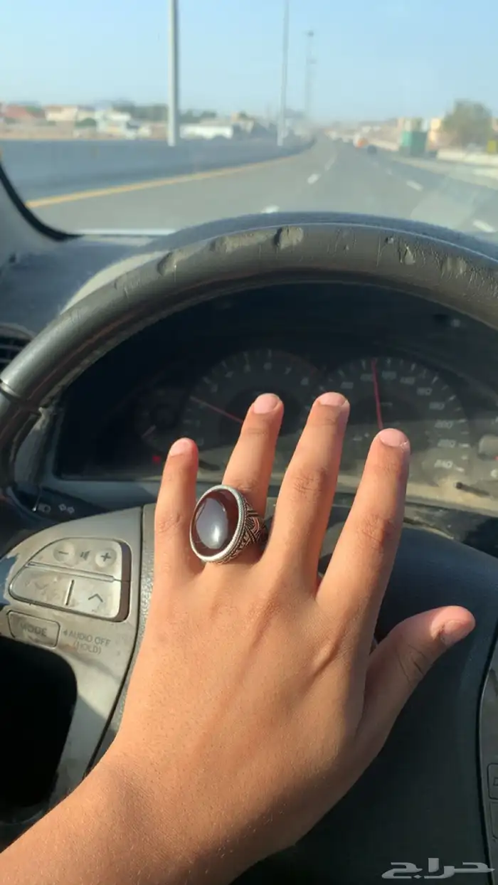 خاتم عقيق كرزي صياغة عارف 2