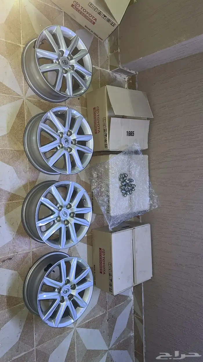 جنوط كامري 2019 2018 مع حساسات وصواميل والبلوف 0