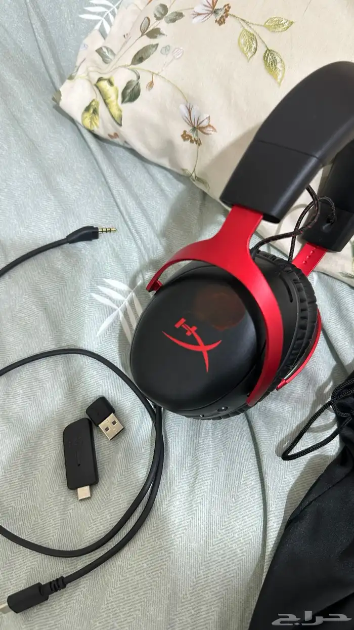 سماعة راس لاسلكية للالعاب كلاود III اس من هايبر اكس - احمر 2